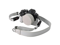 Estuche de cuero para cámara Olympus OM DE M10 Mark IV con tapa de lente y correa para el hombro Facpoet