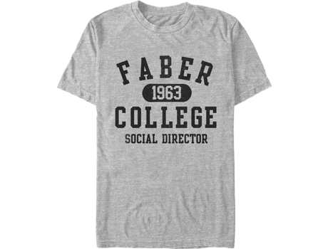 Camiseta Unisexo DEEPSTONE Faber College Social Director Animal House brezo atlético (XL)