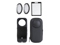 Kit de accesorios para protección de cámara: 3 lentes, funda de silicona, protectores de pantalla y funda C15.