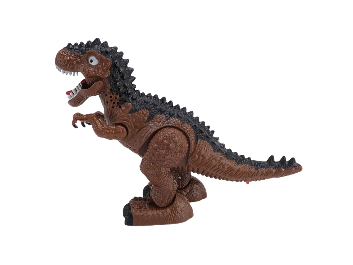 Ats-juguete Dinosaurio Eléctrico Con Sonido Luz Ojos Brillantes Manos Boca Móviles Interactivo Para Niños Marrón