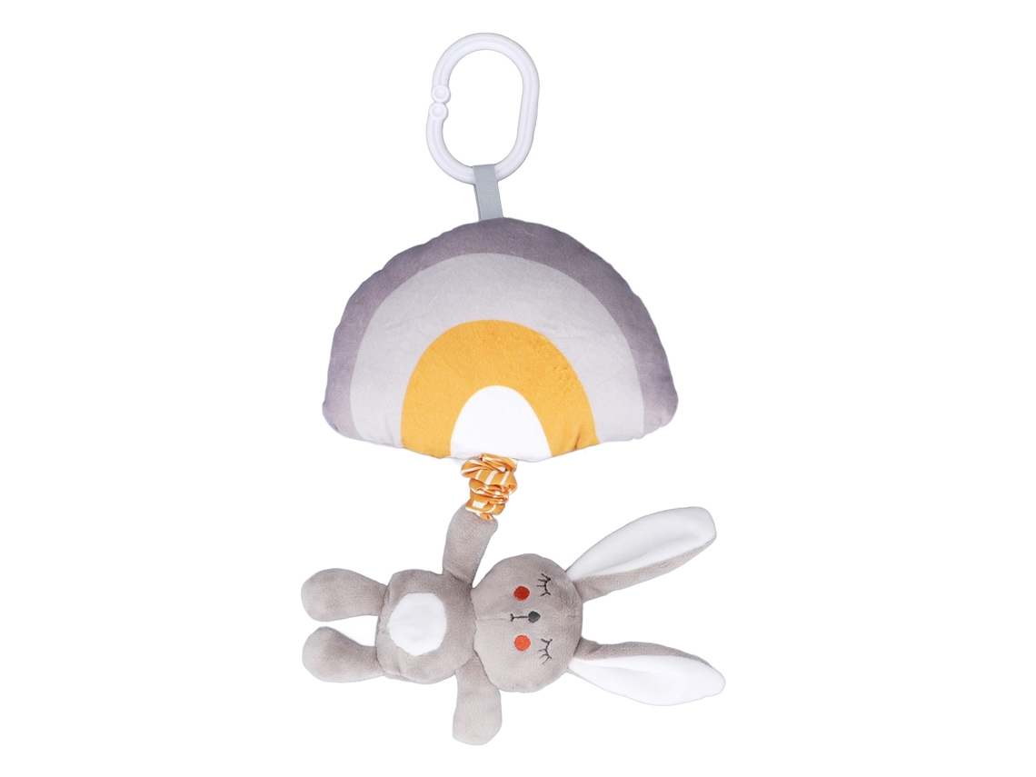 Juguete Para Cochecito De Bebé Con Música Y Peluche De Animales De Dibujos Animados: Arcoíris Y Conejo.