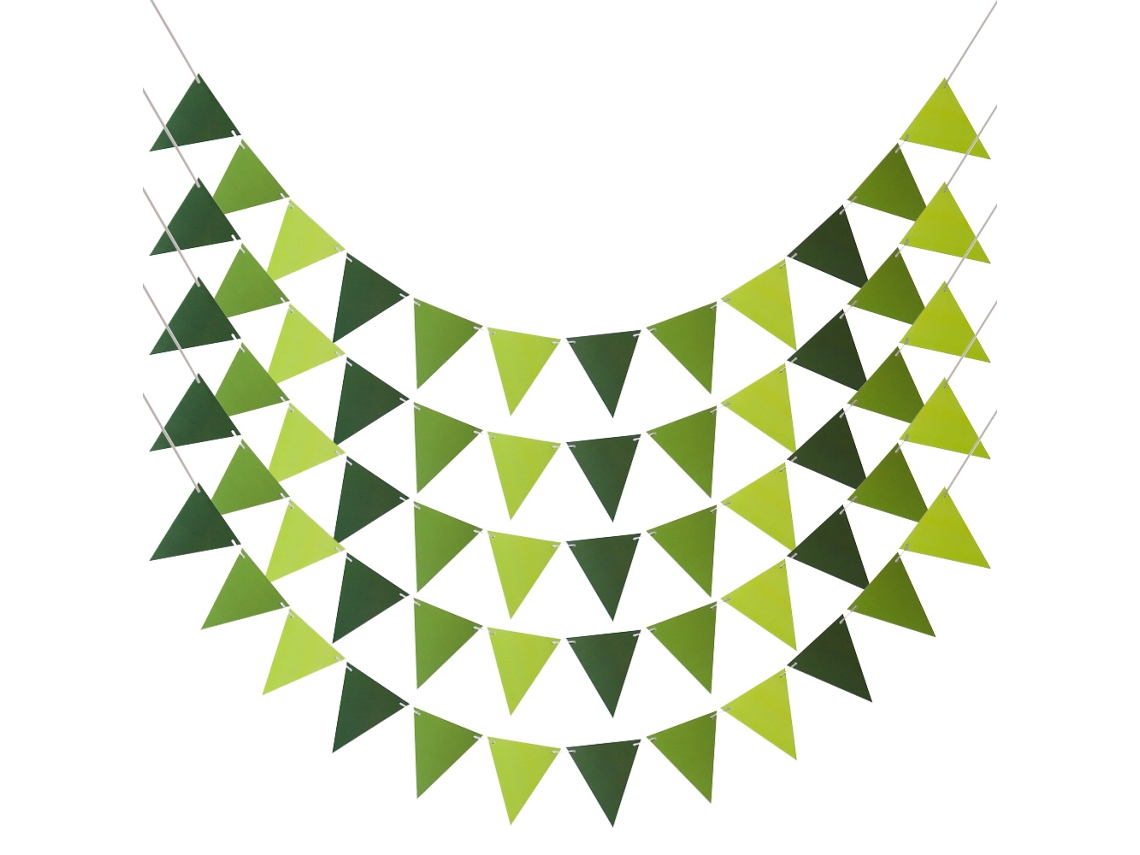 5 Packs de Decoración para Fiestas - Banderas Triangulares para Eventos NEVEANCE