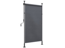Toldo Vertical Para Balcón, 150x220-310cm, Con Manivela, Color Gris Oscuro.