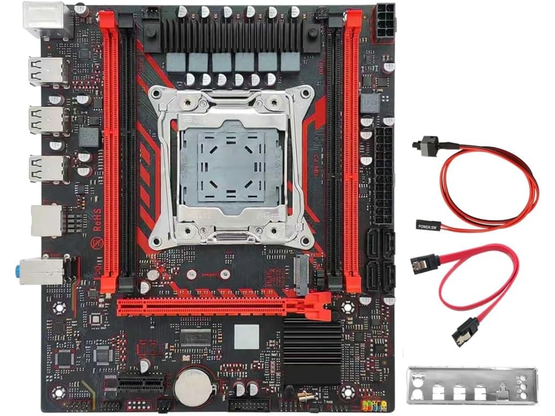 Placa Base X99 Ddr3, Chipset P3, Pc Para Juegos Lga2011 Q57, Gigabit Ethernet, Ranuras M.2 Nvme/ngff