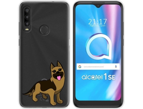 Carcasa Alcatel 1SE 2020 TUMUNDOSMARTPHONE Dibujos Transparente Perros 03 Multicolor