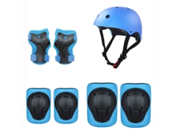 Bicicleta de equilibrio para niños Scooter Equipo de protección para montar Casco Juego de protección de 7 piezas YUYSAN Azul (S 12-30 kg)