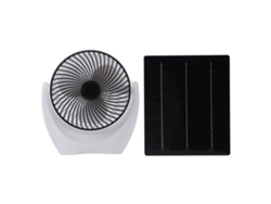 Ventilador solar para camping de 4,5 W, silencioso, con conexión USB, para exteriores.