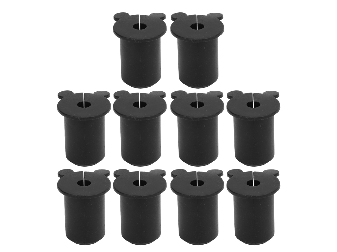 10 Unidades De Anillo De Pared Para Cable Satélite De 25,4 Mm, Pasacables Ethernet De Silicona, Orificio De 1 Pulgada, Color Negro.