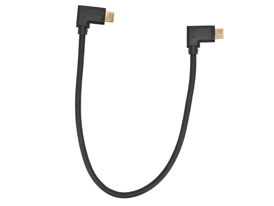 Cable De Datos Usb 3.1 De 90°, Tipo C Macho A Macho, 10 Gbps, Resolución 4k, 0,3 M