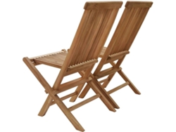 Conjunto De Sillas De Exterior BENEFFITO Salento Castaño (90 x 45 x 40 cm - Teca)