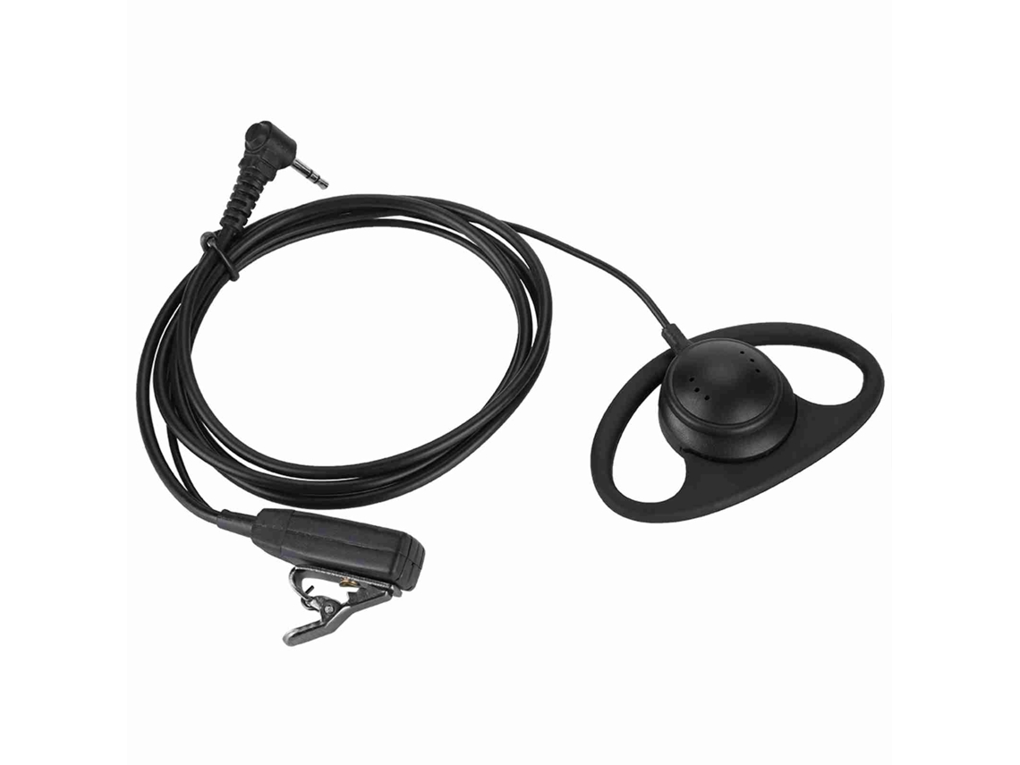 Auriculares con gancho de seguridad y botón PTT