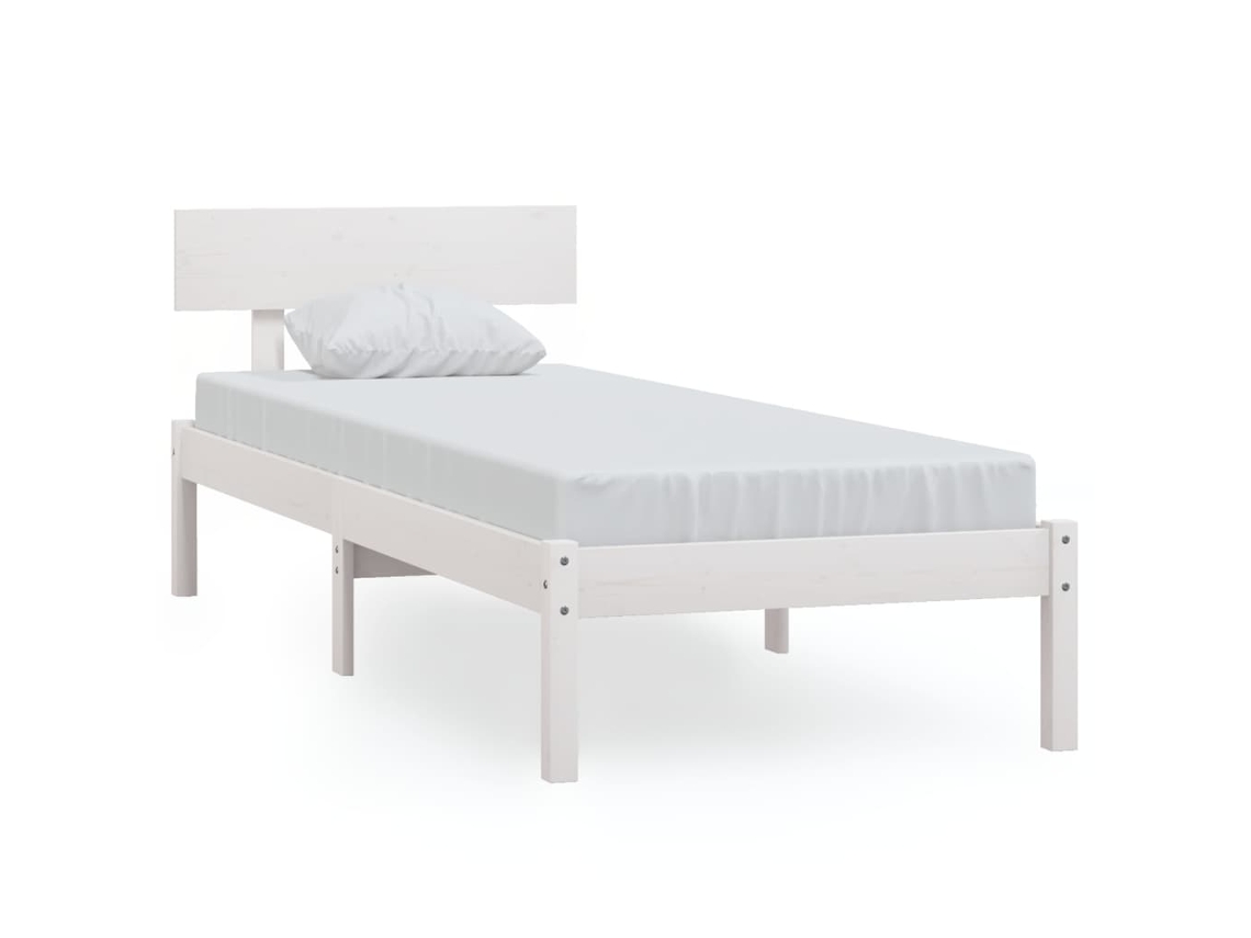 Maison Exclusive - Estructura De Cama Sin Colchón Madera Maciza Blanco 100x200 Cm