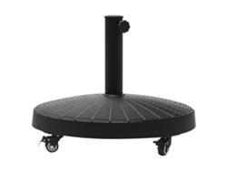 Base Sombrilla 25kg Ruedas Aspecto Ratán Ø38/48 Mm Negro