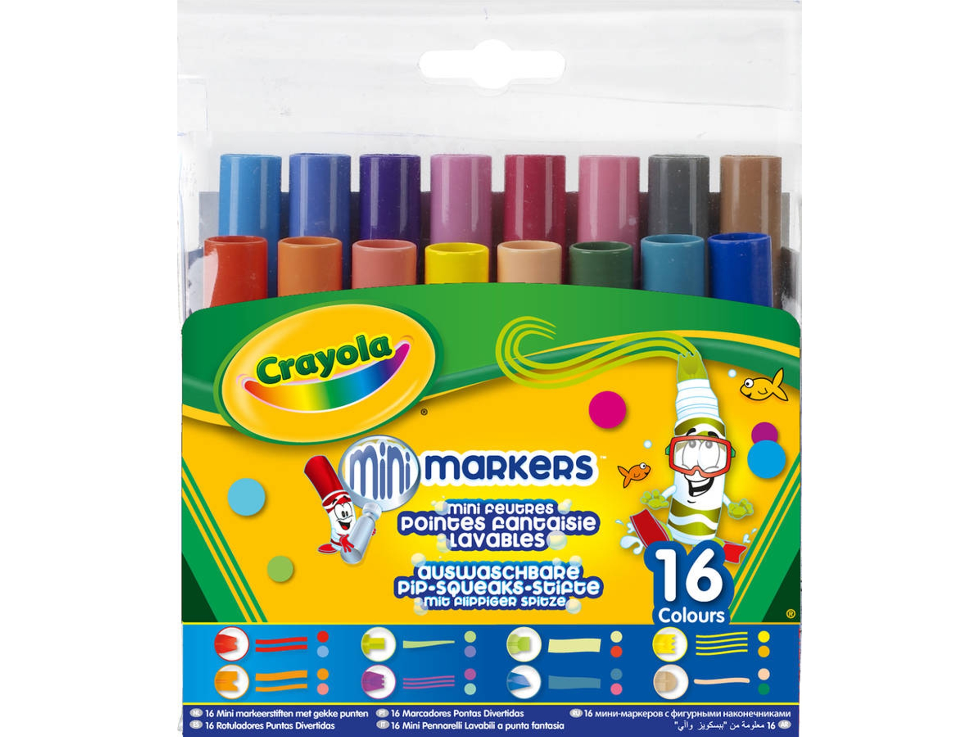 Pack 16 Marcadores CRAYOLA Pipsqueaks Wacky Tips Multicolor