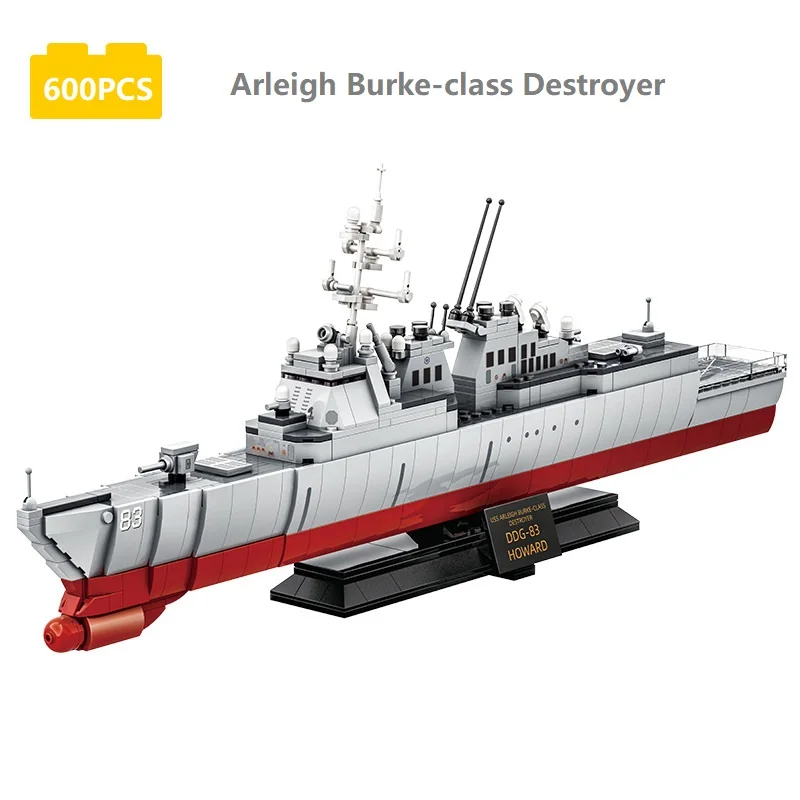 (5511) Bloques de construcción del modelo del destructor moderno clase Arleigh Burke de la Armada de los Estados Unidos