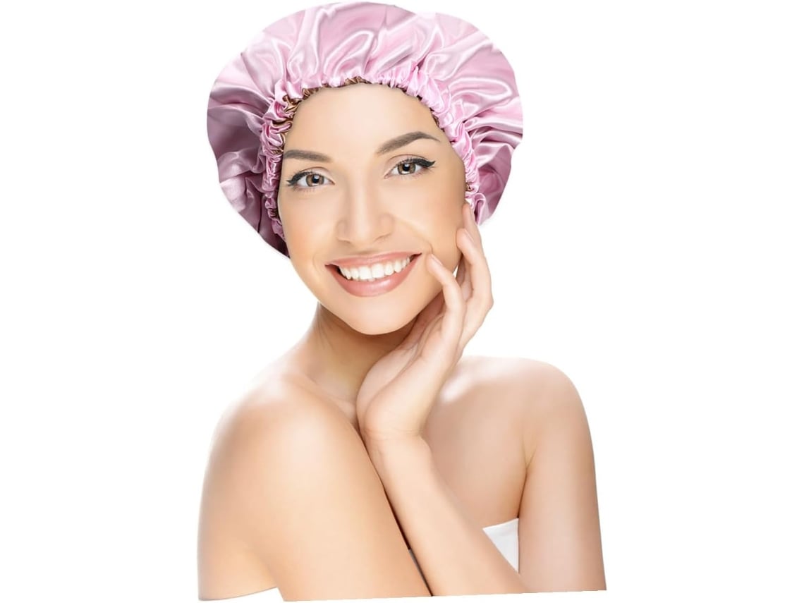 Gorro de noche ajustable de satén para mujer, suave y de doble capa, ideal para quimioterapia.