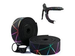 Cinta Para Manillar De Bicicleta, 2 Unidades, Anticaída, Líneas Coloridas, Pu Eva Para Bicicleta De Carretera.
