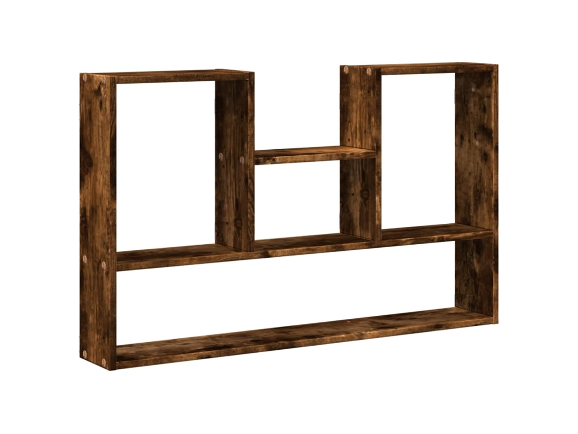 Maison Exclusive - Estantería De Pared Madera Ingeniería Roble Ahumado 99x15x60 Cm