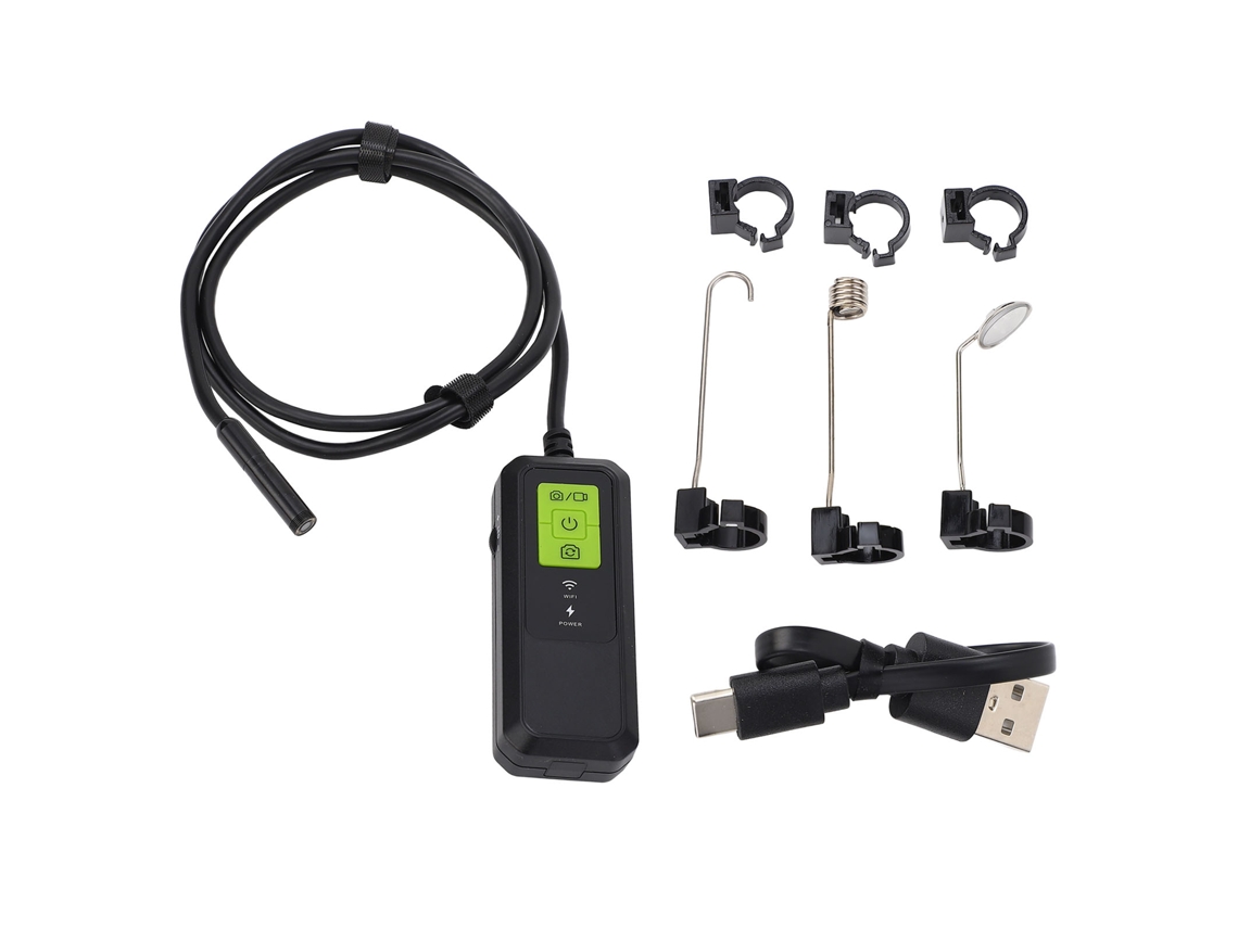 Endoscopio Industrial Wifi Con Luz, Doble Lente, Hd De 8 Mm, Alcance De 10 M, Para Inspección Automotriz Y De Tuberías.
