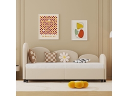 Sofá Cama Twin Size - Con Cajones De Almacenaje, Tapizado De Terciopelo - Beige