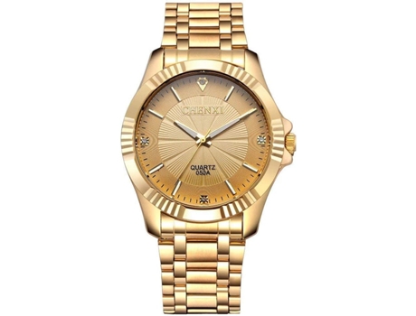 Relojes de pulsera VEANXIN dorados de acero inoxidable-oro