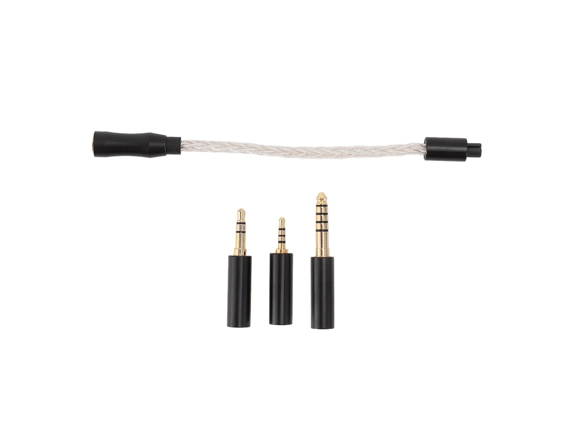 Adaptador de auriculares 2024 hembra de 3,5 mm a macho de 2,5 mm, 3,5 mm y 4,4 mm (plata)