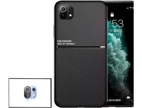 Kit Funda Magnetic Lux y Protector Cámara Trasera Xiaomi Mi 11 Lite PHONECARE Negro