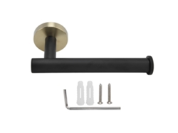 Portarrollos De Papel Higiénico De Pared, De Acero Inoxidable 304, Negro Y Dorado, Para Baño/aseo.