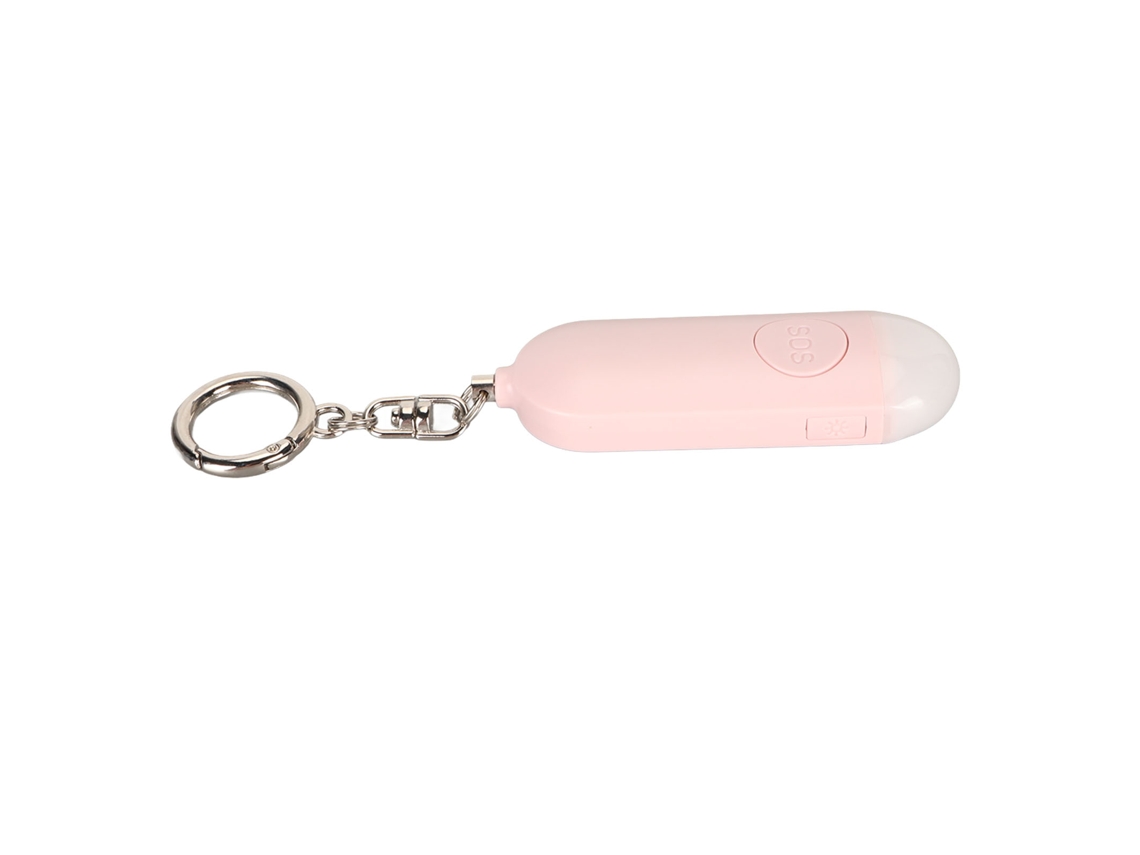 Alarme De Segurança Pessoal 130db Com Luz Estroboscópica Pulseira-chave Emergência Idosos Mulheres Rosa