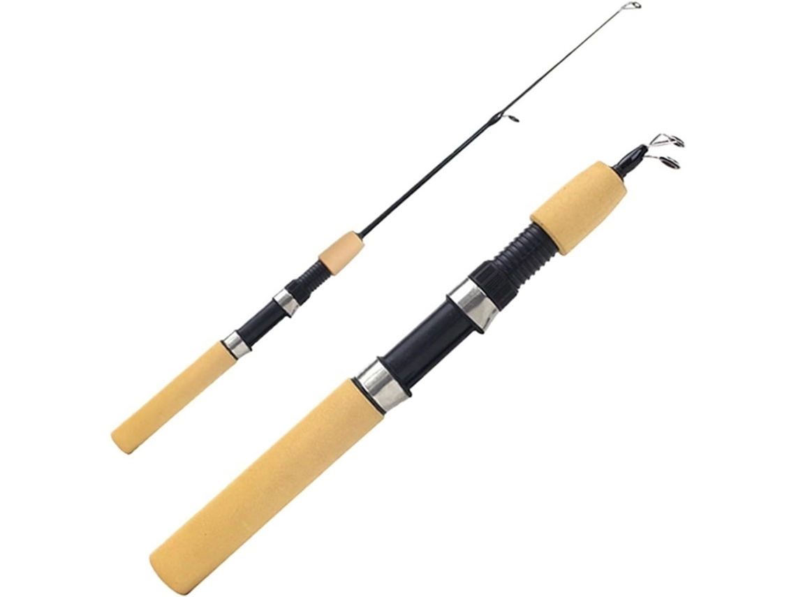 Caña De Pescar 51/60/80/100 Cm Para Pesca Invierno, Camarones, En Hielo, Portátil, Fibra Carbono, Equipo Rí...