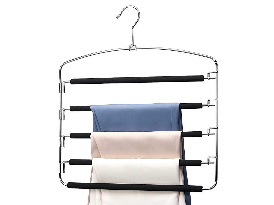 HYMNORA Cabinetes para pantalones, 5 niveles, antiderrapantes