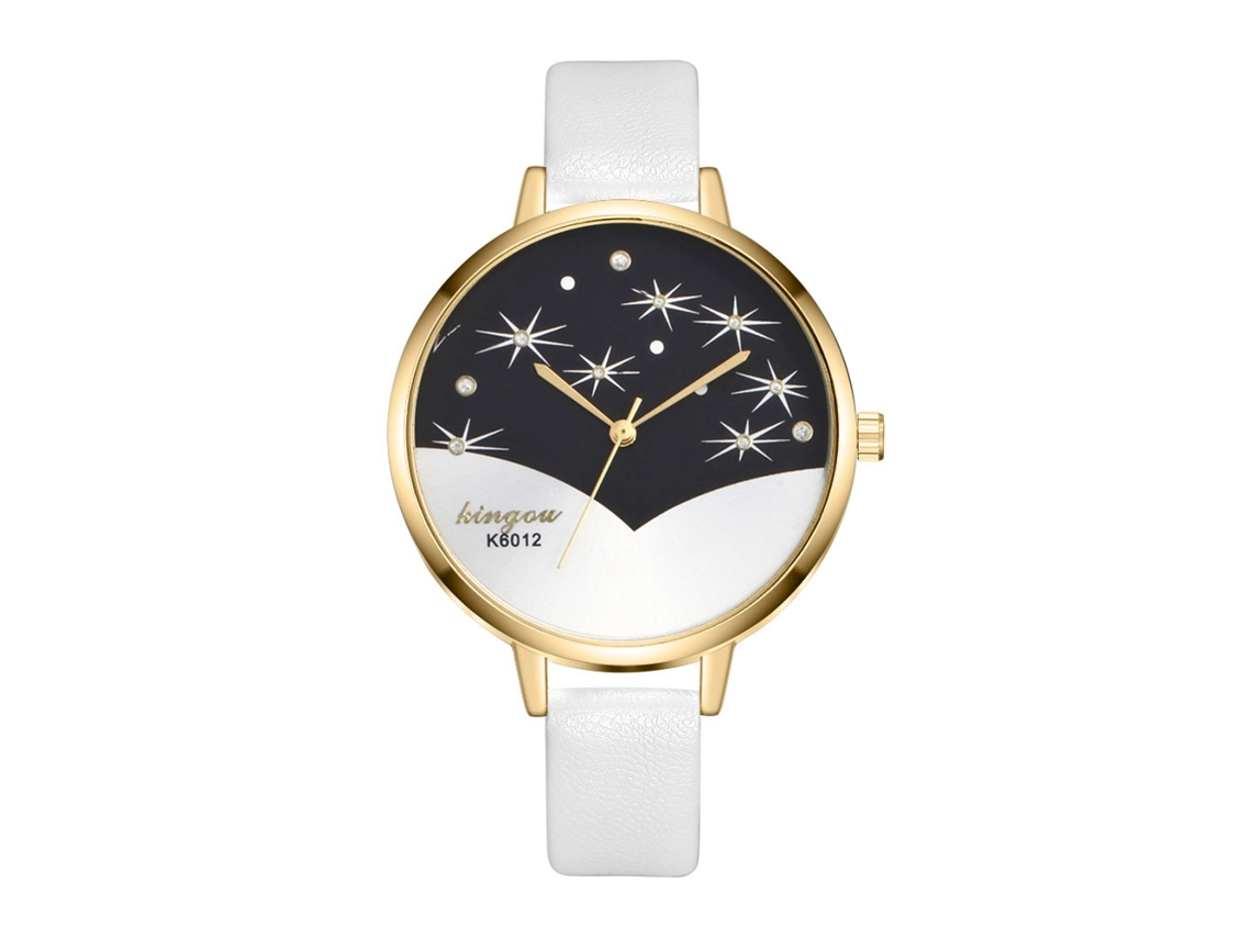 Reloj Analógico De Cuarzo Para Mujer Zhoulianfa Con Correa Delgada De Cuero Sintético (blanco)