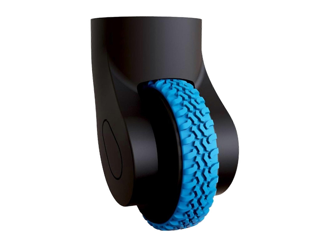 Protege las ruedas de tu maleta con fundas de silicona. Alarga su vida útil. Ligeras y fáciles de usar. Azul claro.