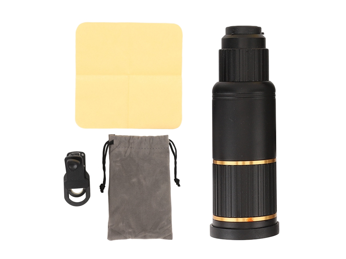 Lente Telefónico 8x21 De Cristal Óptico Telescopio Monocular Hd Para Observar Aves Con Clip Para Ios Y La Mayoría De Smartphones