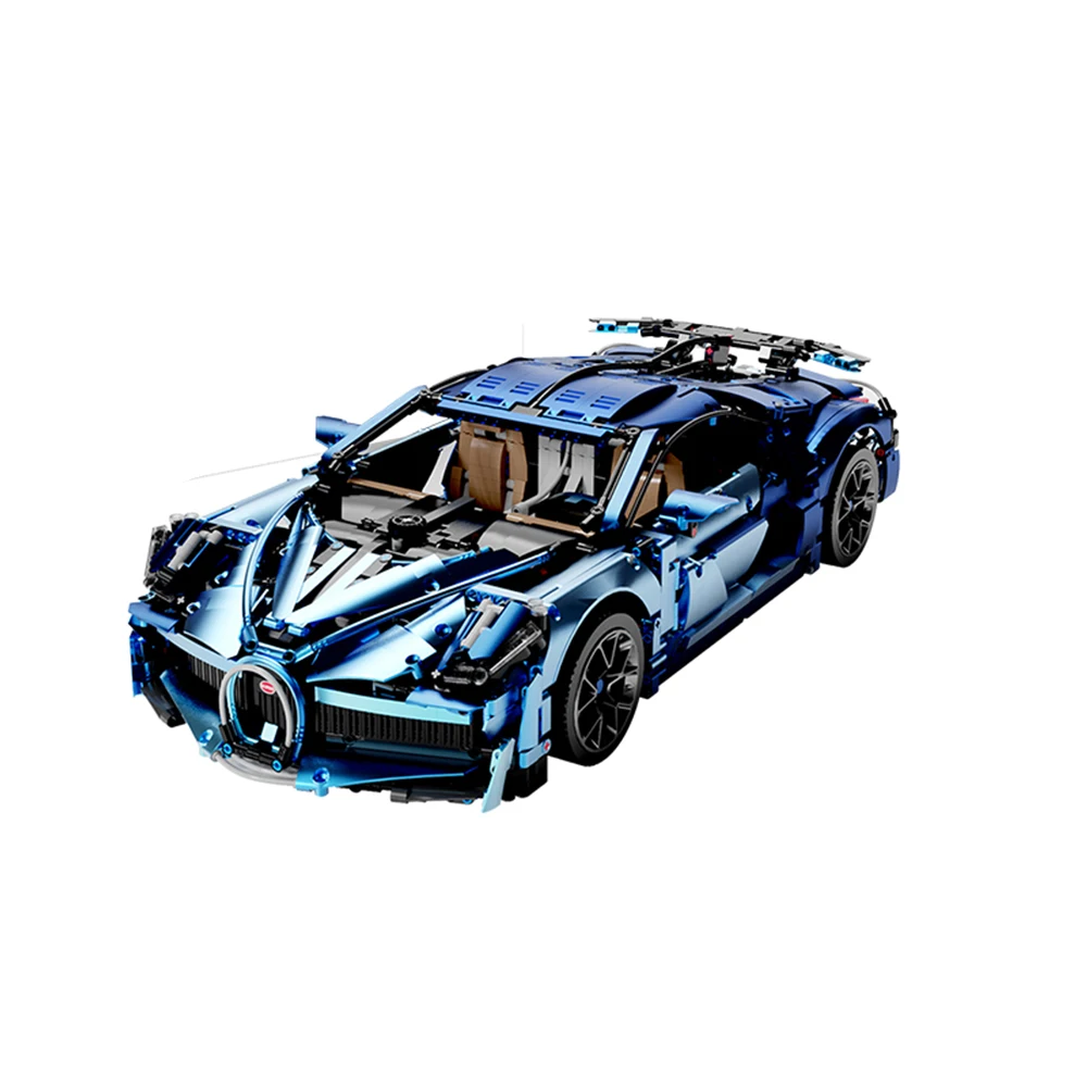 (azul) Modelo De Construcción De Coche De Carreras Urbano De 3728 Piezas, Adorno De Escritorio, Juguete De Bricolaje Para Niños