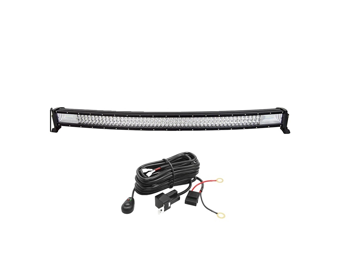 Barra de luz LED combinada curva de 42 pulgadas con kit de arnés de cables OEM