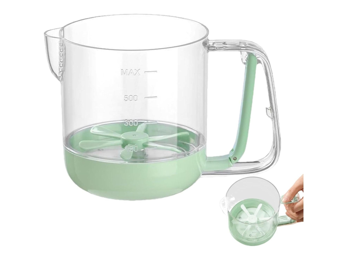 Batidora de mano, vaso medidor graduado para crema, Batidora de mano multifuncional Mdug (verde)