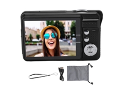 Cámara Digital 4k 48mp Con Pantalla 2.7 Pulgadas 8x Zoom Autofoco Belleza Automática Antivibración Luz De Relleno Para Adolescentes Niños Negro