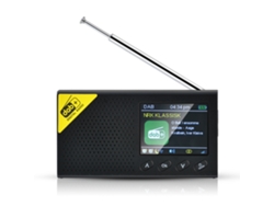 Radio digital DAB portátil Tommy01, 1000 mA, color negro