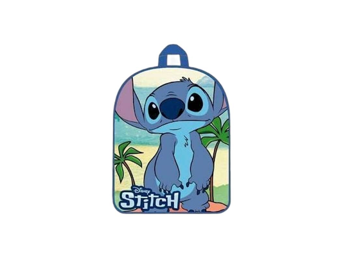 Mochila preescolar Stitch Basic Azul 30cm