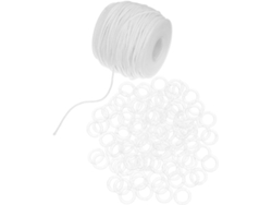 Lazo Transparente Con Cordón Blanco Kit De Herrajes Para Cortinas Romanas Anillos Para Cortinas Para Reparación De Cuerdas Interiores