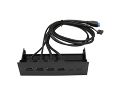 Conector Frontal Usb 3.0 De 5.25 Pulgadas, Concentrador De 4 Puertos, 5gbps De Alta Velocidad, 19 Pines Para Pc