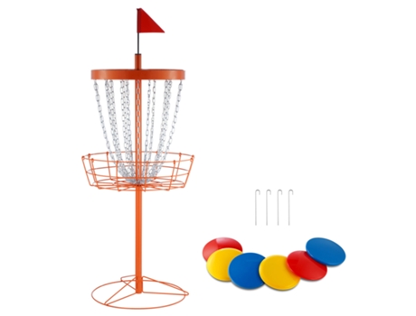 VEVOR-cesta de Golf de disco de 24 cadenas, receptor de Golf de disco portátil, práctica de agujero naranja