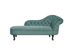 Chaise longue derecho BELIANI Nimes de Terciopelo Verde 169x65x79
