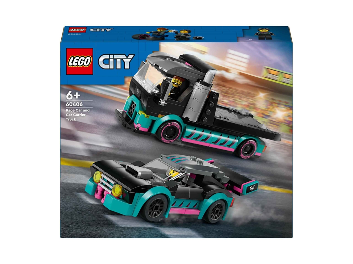 LEGO City: Carro de Corrida e Camião de Transporte de Carros 60406 (328 peças)