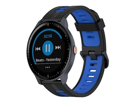 Correa Smartwatch Para Garmin Vivoactive 3 Music 20Mm Negro-Azul VENISYMLIS