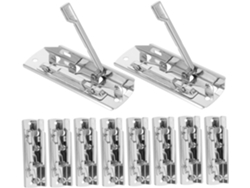 Juego de 10 clips metálicos ajustables Slowmoose para carpetas.