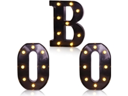 Decoraciones De Halloween Para El Hogar | Letras Iluminadas De Boo | Decoraciones De Halloween Para