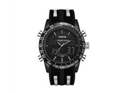Reloj Deportivo Impermeable (negro), Cronógrafo Luminoso, Alarma, Doble Pantalla, Reloj De Pulsera Electrónico.