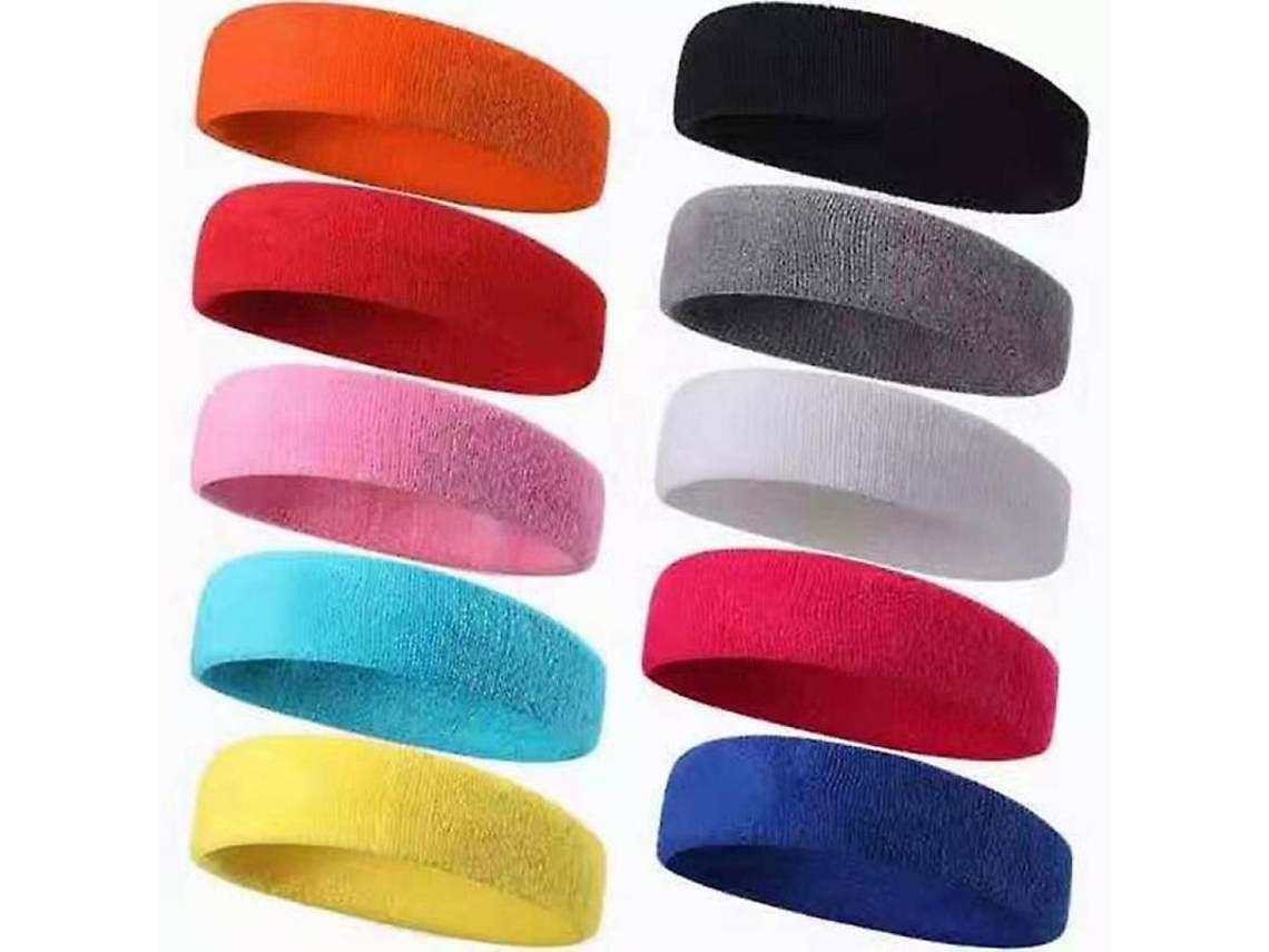 Cinta De Cabeza Deportiva De Algodón Antideslizante Absorbente De Sudor Para Hombres Y Mujeres 5 Piezas Deep Purple